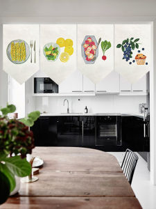 Rèm Cửa Nhà Bếp Phong Cách Scandinavia Rèm Cửa Tam Giác Rèm Ngăn Cách Rèm Tủ Không Cần Khoan Rèm Bán Mặt Cho Nhà Hàng