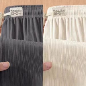 High Waist Straight Leg Sporty Casual Long Pants Womens Ice Silk Wide Leg Trousers Slim Fit Korean Style Commute Fashion