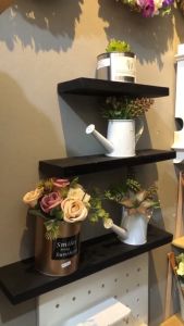 Rak Dinding Ambalan 3pcs susun Serbaguna Tempel Gantung Vintage Floating Shelves 30 40 50cm