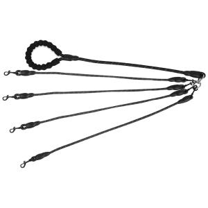 4 way leash detachable unentangled multiple leashes comfort handle nylon pet belt for dogs outdoor walks traction ropes
