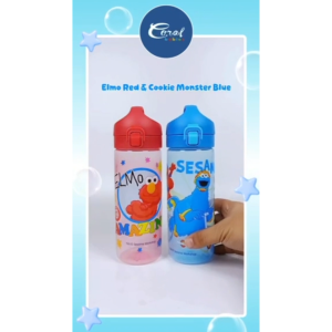 Sesame Street Kids Water Bottle Push To Open Lid Leak-Proof BPA-Safe For School Sports & Travel