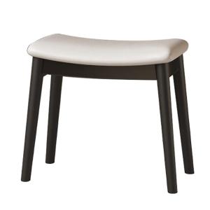 Samedream Solid Wood Makeup Bench Bedroom Female Residents Use Saddle Stool Vanity Chair Simple Modern Style Leather Finish