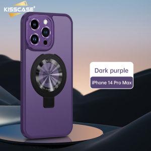 【Invisible Bracket】KISSCASE Magsafe Matte Skin Feeling Integrated Shell For iPhone 14 Pro Max Case Magsafe Bracket Phone Case For iPhone 12 13 14 ProMax 14Plus Magsafe Wireless Charge Hard Shell Anti-fall Lens Protection Cover