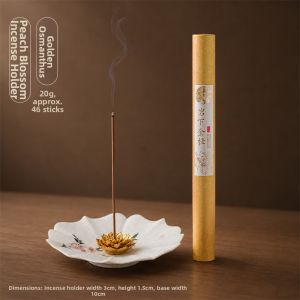 SONGYANRUMO | Ceramic Peach Base Lotus Incense Burner