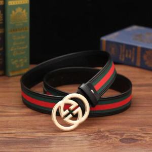 2026New Fashion Mens Belt with Red and Green Fabric Letter Fashion Versatile Casual Denim Pants Smooth Buckle Casual Pants Belt