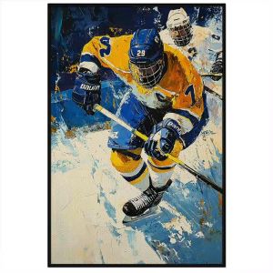 Tranh thể thao khúc côn cầu trên băng. Tranh treo tường dán tường sơn dầu canvas tranh trí. CGI-1514