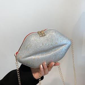 Shiny Sequin Crossbody Bag for Girls Trendy Summer Chain Shoulder Bag Versatile Soft PU Leather Zipper Closure Casual Youth Bag