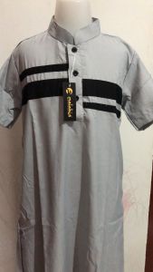 NURAZ - Baju Jubah Anak Laki-Laki Model MAROKO Lengan Pendek - Koko Gamis Usia 1-14 Tahun Bonus Peci