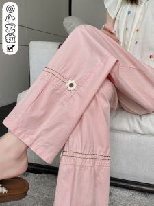 ฤดูร้อน ลำลอง หลวม ผู้หญิง ฮาเร็ม กางเกง สูง เอว เก้าจุด โพลีเอสเตอร์ ไฟเบอร์เบลนด์ล้าง ผ้าฝ้าย การเย็บปะติดปะต่อกัน กางเกงขายาว