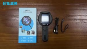 Digital Magnifier 2.8‘’ Screen Portable Video Microscope 2.0MP 100X Magnification Electronic Magnifier 15 LEDs for Coins Examine