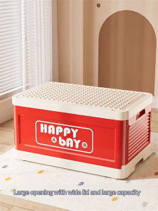 MOSHOE Building Block Storage Box Large Capacity Storage Box Stackable Toy Bin for Kids Playroom and Bedroom