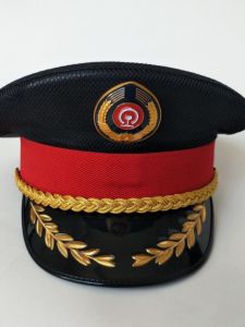 Thanh Lịch Sọc Polyester Đường Sắt Dây Dẫn Mũ Mùa Hè Thường Thêu Nam Nữ Trung Lập Cho Tất Cả Các Mùa