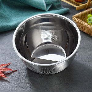 Thickened Food Grade 304 Stainless Steel Slant Bottom Rinse Cabbage Drain Screen Basket Kitchen Sink Strainer Vegetable Washer