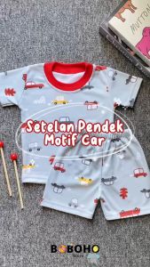 BOBOHO - SETELAN ANAK LAKI - LAKI LOKAL / BAJU PIYAMA MUSIM PANAS / CELANA PENDEK DAN LENGAN PENDEK / BAJU SANTAI ANAK
