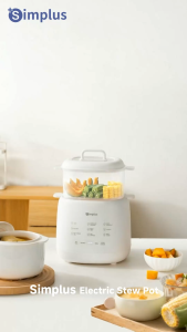 [New Launch] Simplus Kit Stew Pot  1L  Soup Porridge TongSui ++  24H Timer  Ceramic Bowl DDGU002