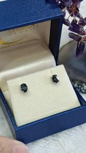 Bông Tai Đính Đá Topaz London Thiên Nhiên (B0186) - MOON Jewelry