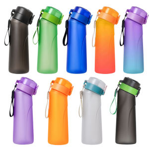 【New Arrival】 Stylish 650ML Tritan Water Bottle with Flavor Infuser Leakproof Cap for Hiking Camping and Fitness Activities