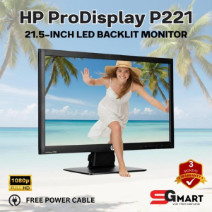 HP ProDisplay P221 Computer Monitor 54.6 cm (21.5") 1920 x 1080 pixels Full HD Black