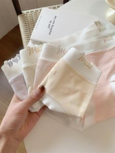 Class A เด็กทารก ผ้าฝ้าย ชุดชั้นในสุภาพสตรี Pure ผ้าฝ้าย ต้านเชื้อแบคทีเรียเต็ม ผ้าฝ้าย เป้าสาววัยรุ่น พลัสไซส์ สบาย ระบายอากาศได้ดี สามเหลี่ยมเอวกลาง กางเกง