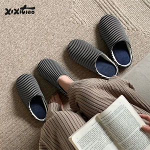 XIXITIAO | Ins Minimalist Black and White Stripe Sweat Absorption Slippers