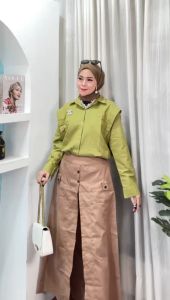 AFDA FASHION STORE - rok celana wanita terbaru - rok celana panjang wanita - rok celana kancing supernova premium