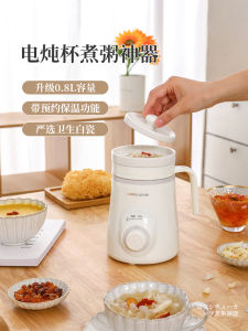 Portable Ceramic Health Cup Electric Soup Maker Rice Cooker Small Office Kitchen Appliance Adjustable Temperature Ceramic Cup