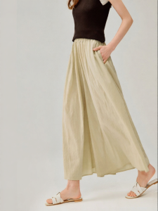 INMAN | Lycell Wide Leg Straight Nine-point Casual Culottes Trousers