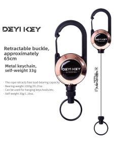 DEYIKEY | Anti-theft High Elasticity Keychain with Magnetic Attraction and Retractable Cord