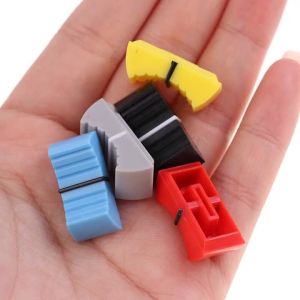 10pcs 24mm Plastic Mixer Push Key Cap Linear Sliding Potentiometer Cap Sound Card Volume Adjustment Cap Aperture
