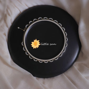 Sun Original Woven Small Pearl Necklace Vintage 14K Gilded Niche Design Ins Twin Womens Clavicle Chain