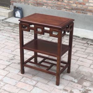 Multi-Layered Solid Wood Rectangle Potted Plant Stand Classical Chinese Style Tea Table Flower Stand Multi-Purpose Storage Rack