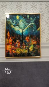 YURA Hiasan Dinding Kristal Porcelen Desa Fantasi Pajangan Dinding Aesthetic Hiasan Dinding Premium