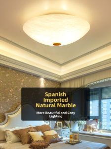 HADLITE | Bedroom Ceiling Light for Kids Designer Homes Stairway Hallway Cloakroom Brass and Marble