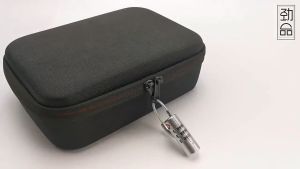 LE6Y High Security Portable Small Padlock Cable Luggage Lock TSA Customs Lock Padlock with Steel Cable Customs Code Lock Combination Lock