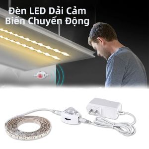 1-5M Cảm Biến Chuyển Động PIR Dây Đèn LED DC12V Chống Nước Dưới Tủ Đèn Cho Phòng Ngủ Nhà Bếp Tủ Quần Áo Cầu Thang Đèn Ngủ