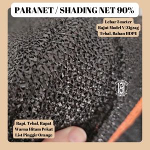 PARANET 90% LEBAR 3METER RAJUT ZIGZAG V / PARANET JARING/ SHADE SHADING NET 90%