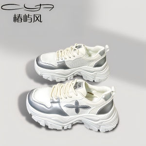 Dad shoes womens summer new thick-soled inner height increase mesh breathable little white shoes increase height and show height 2024 popular womens shoes