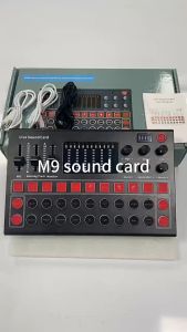M9 Sound Card ซาวด์การ์ด การ์ดเสียงสด แปลงสัญญาณเสียง เอฟเฟค เปลี่ยนเสียง computer มือถือ คาราโอเกะ