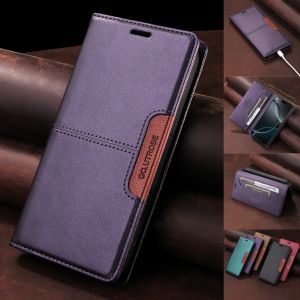 Flip Leather Case for Samsung Galaxy S25 S24 S23 FE S22 S21 S20 Plus Note20 Ultra A17 A16 A36 A56 A26 Card Wallet Phone Cover