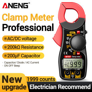 ANENG | ANENG MT87 1999 Counts Clamp Multimeter LCD Screen Low Battery Indicator Data Retention Portable Current Voltage Measuring Tool
