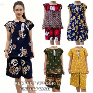 WOMEN BATIK SUSUN SHIRT & PANT 1 SET/BAJU BATIK & SELUAR SET/BATIK INDONESIA/BATIK FREE SIZE GOOD QUALITY READY STOCK