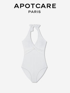 APOTCARE One-Piece Swimsuit Womens Slimming Small Chest Gathered Bikini Pure Holiday Swimwear Casual Swimwear with Chest Pad No Steel Support