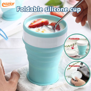 Travel Silicone Folding Cup with Lid Water Cup Toothbrush Cup Childrens Portable Water Cup Business Trip Sports Outdoor Travel