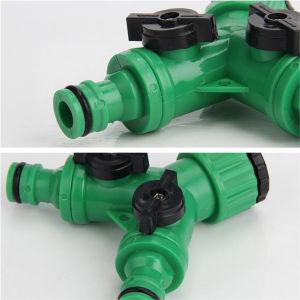 AmoKi 2 Way 1/2-3/4" Garden Hose Splitter Y-Type Watering Connector Distributor Outdoor Tap Faucet Sprinkle