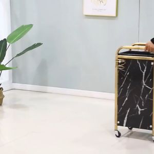 5 Layers barber shop tools Salon Trolley Hair Cut Accessories Storage Holder with Hair Dryer Holder