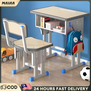 NAIJIA Study Desk With Chair 3 Colors 60CM Study Table For Students Wooden School Training Desk Tutoring Class Desk And Chair Kids Study Set课桌椅