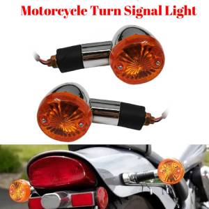 Motorcycle Turn Signals Moto Bullet Bulb Amber Lights Universal 12V Indicators Turn Signals For Honda For Yamaha For Cafe Racer