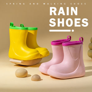 New 2025 Childrens Rain Boots EVA Material Anti-Slip Kindergarten School Shoes Boys Girls Water Shoes  Style Baby Boots