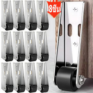 8 ชิ้น ลูกกลิ้งประตูบานเลื่อนแบบมีทิศทาง สเตนเลสสตีล / ล้อเลื่อนแบบติดด้านข้างแบบไร้เสียง / ล้อเลื่อนแบบเคลื่อนย้ายพร้อมระบบรองรับประตูแบบมัลติฟังก์ชั่น / ลูกล้อประตูแบบรอกฮาร์ดแวร์