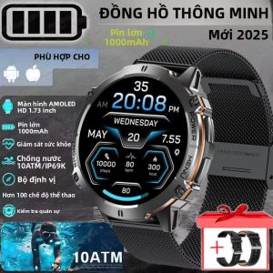 Đồng Hồ Thông Minh Quân Sự New T-Rex3 Pro 2025 Pin 1000mAh GPS La Bàn Chống Nước 10ATM Gọi HD 170+ Chế Độ Thể Thao Dành Cho Nam